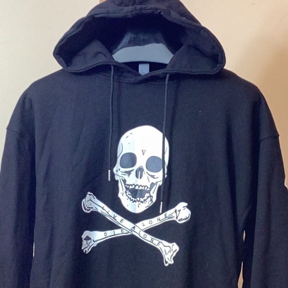 A$AP Rocky’s Vlone Live Alone Die Alone Black Hoodie - Picture 2 of 10